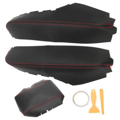 3 Stück Mittelkonsole Armlehnenpolsterbezüge PU Leder Schützer Passend für Honda Civic 20162018
