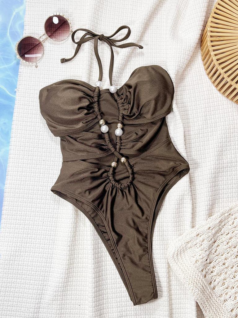 Fio Dental Sexy Maiô Feminino Peça Única Roupa de Banho Feminina Vazado Biquíni Monokini Roupa de Natação Roupa de Banho Moda Praia