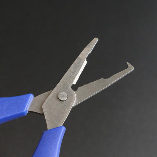 Blue Stainless Steel Fishing Scissor Outdoor Fishing Line Cutter for Daily Life