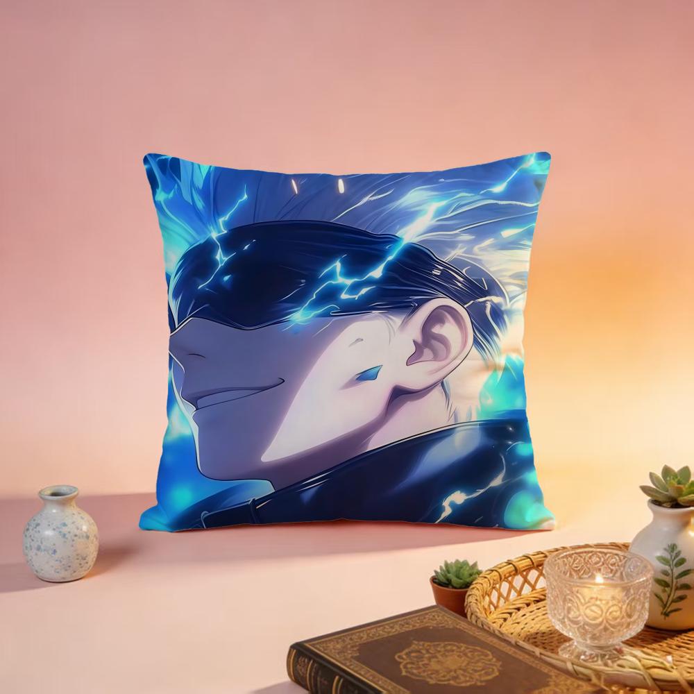Popular JJujutsu Kaisenful Cushion Cover Premium SkinFriendly Pillow Case MultiPurpose for Home Office Travel