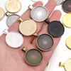 10pcs/lot Retro Style Blank Cabochon Base Trays Round Alloy Base Settings For DIY Jewelry Making Earring Necklace Accessories