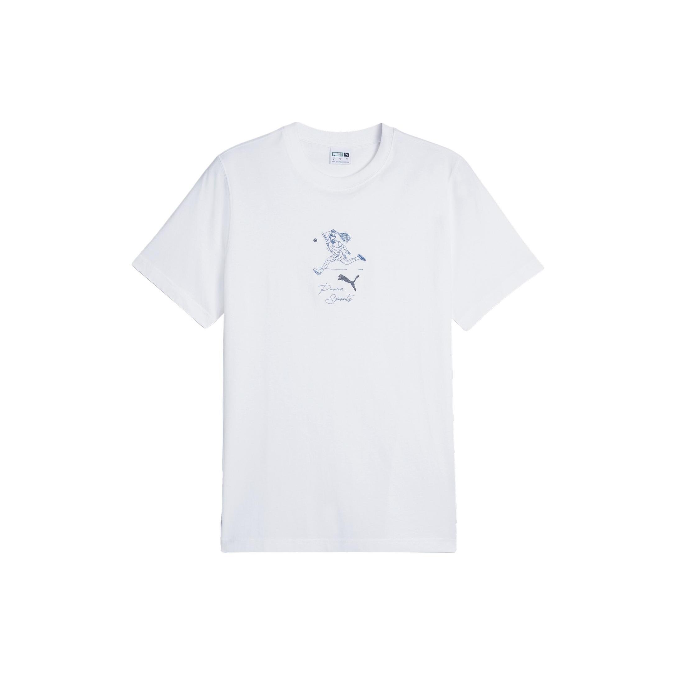 PUMA Team Graphic T-shirt  White  Men s 627121-02 XXL