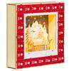 LED Advent Calendar with Village Scene, 24 Large Drawers, MDF, 34 X 7 X 34 Cm, Red