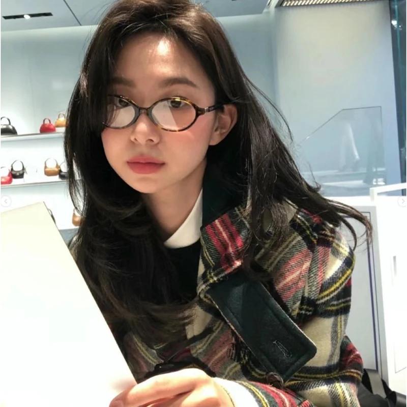 4pcs Fashion Female Small Oval Clear Lenses Glasses Frames Women Anti Blue Light Glasses Frame Trendy Multi Color Eyewear