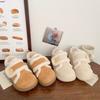 Milk white velvet Velcro board shoes cotton shoes chic niche snow boots sports little white shoes