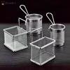 1PCS Multi-functional Stainless Steel Deep Frying Basket Kitchen Hangable Colander Oil Filter Mesh Sieve Hotpot Strainer Mesh