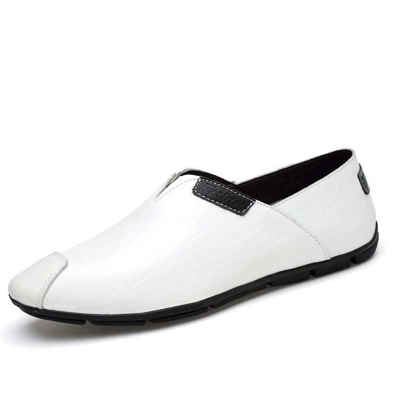 Fashion Genuine Leather Shoes for Men Fashion Designer Loafers Handmade Moccasins Outdoor Male Driving Footwear New Travel Slip On Flats