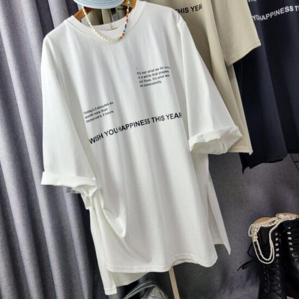 C S In The Room looSe FiT mIni leTTerIng prInTed T ShirT blaCk 3Color