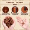 50pcs Lightweight Wood Cross Charms Pendant Portable Christian Hanging Ornament  Valentine's Day