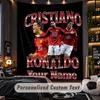 Wandtapijt Cristiano Ronaldo Aangepaste Naam Tekst Gepersonaliseerd Wandhangend Wandtapijt Huis Wanddecoratie