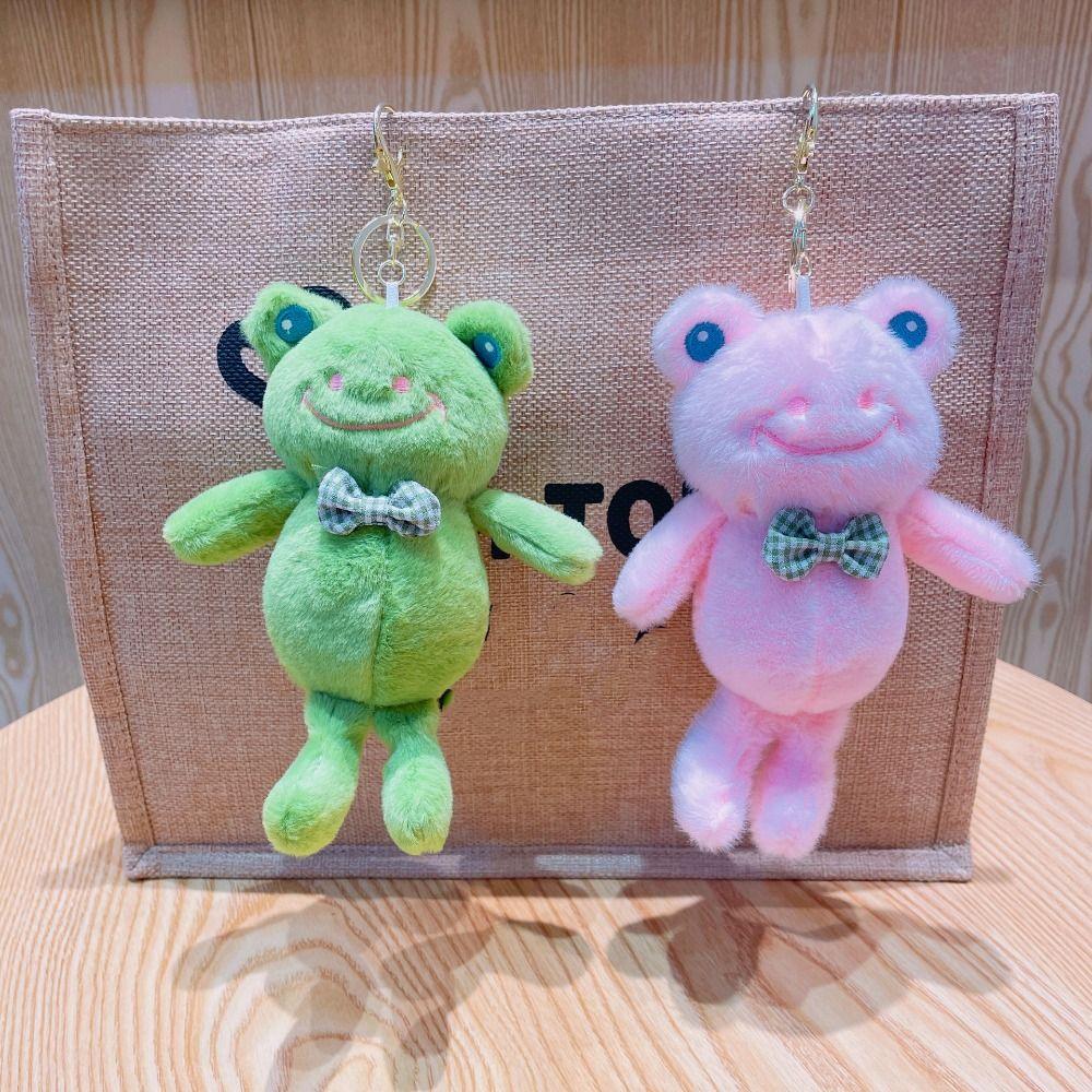 Plush Frog Plush Keychain Soft Frog Doll Keychain Cute Funny Frog Pendant Couple