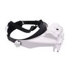 Hands Free Head Mounted Magnifier With Led Light Adjustable Magnification Reading Repair Vision Tool