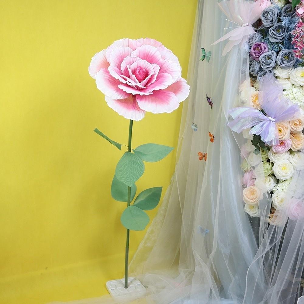 30CM Giant Simulated Rose Flower PE Foam Material Backdrop Decoration Wedding Decoration Wall Decoration Linen Simulated