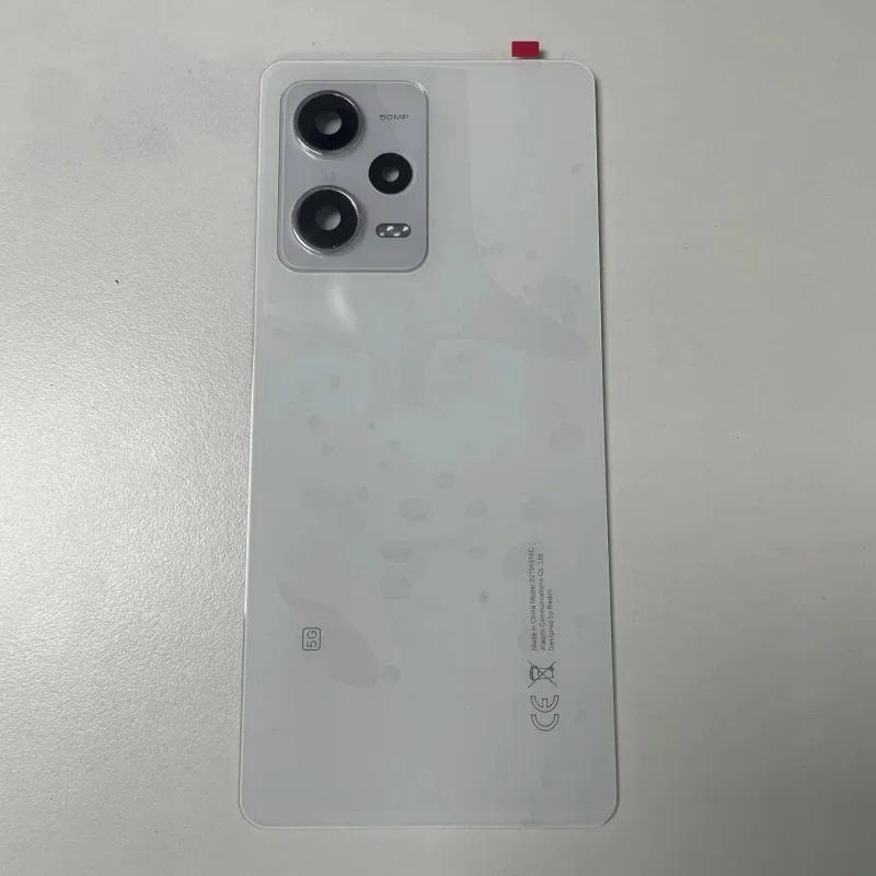 For Redmi Note 12 Pro 5G Battery Back Cover Rear 3D Glass Panel Housing Case Replace