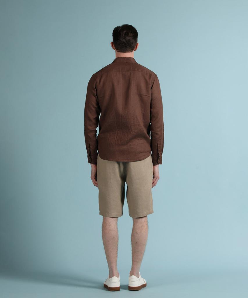 PANICALE Beige Drawstring Linen Shorts (Type B)