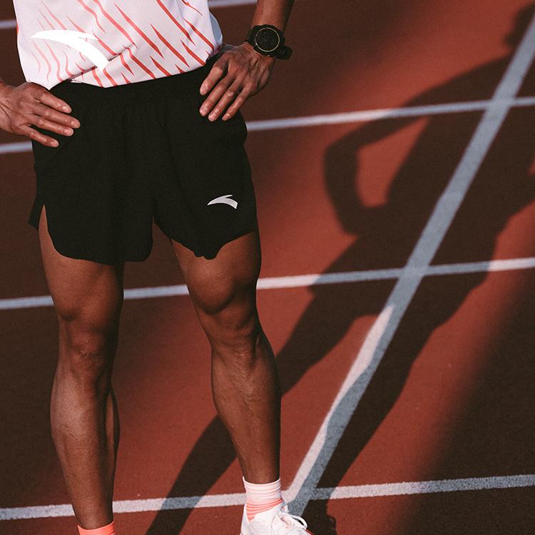 Anta Running Series Professional Marathon Breathable Quick-Dry Sports Five-Point Casual Shorts Unisex Shorts Black 152455501-1