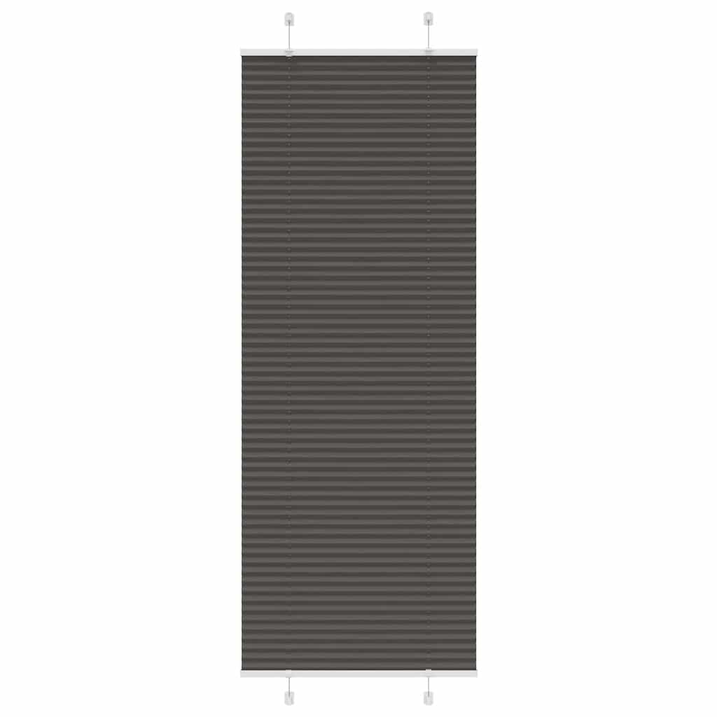 Black Pleated Blind 80X200 Cm Fabric Width 79.4 Cm