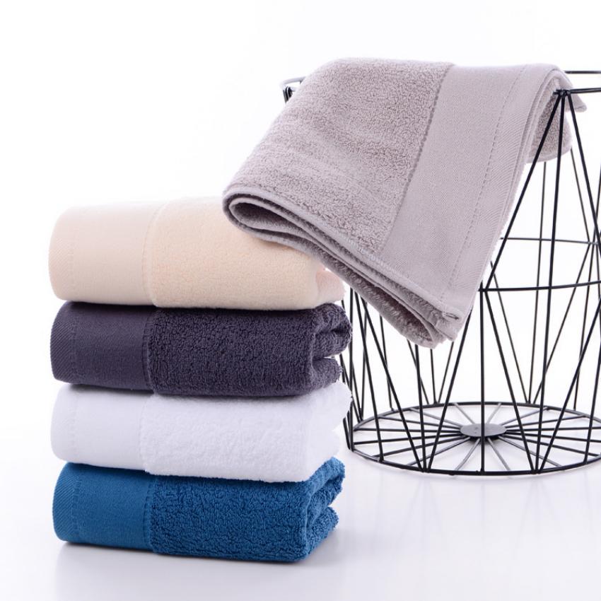 100% Cotton Face Towel Thick Jacquard Solid Color Quick-Dry Bath Towels Set Home Bathroom Hotel Adults Toalla Toalha De Banho