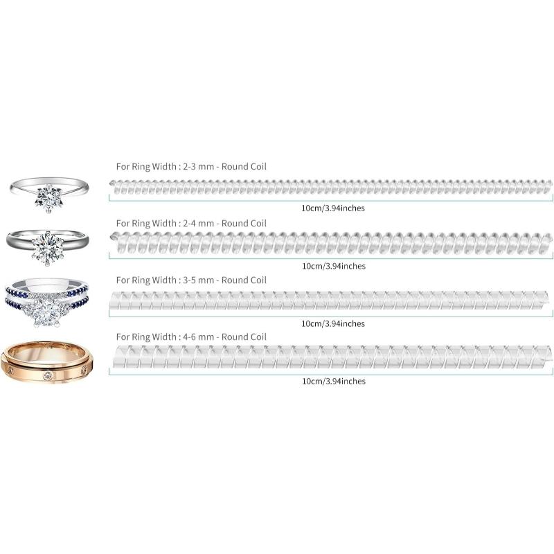 4/8/16 PCS Invisible Ring Sizers – Adjustable Spacers for Loose Rings, Fits Bands Up To 6mm (Reduces 0.5–1.5 Sizes)