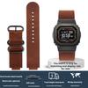 Modified retro cowhide watch straps for Casio G-SHOCK 3516 DW-H5600 DW-H5600MB convex end leather watchband black brown bracelet