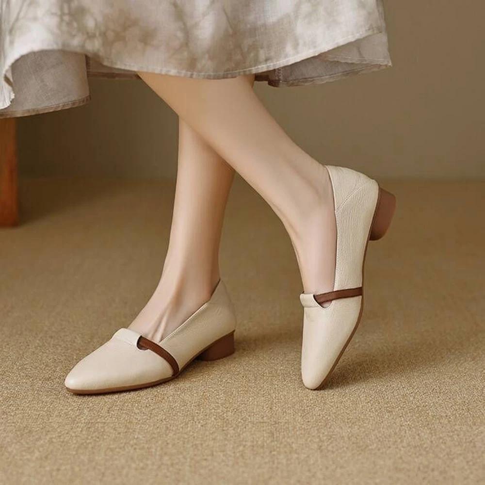 Women's Comfortable Flat Shoes Pointed Solid Color Formal Wear Casual Fashion Women's Shoes Breathable Autumn Shoes