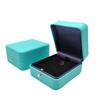 European Romantic Blue Leather Jewelry Gift Box Ring Box Necklace Pendant Box Ring Packaging Storage Ring Hot Sale