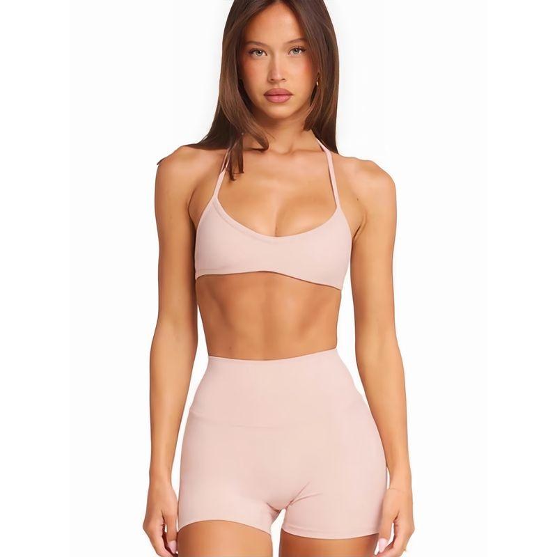2025 Summer New Yoga Wear with Chest Pad Halterneck Sexy Women's Sports Bra Fitness Vest Beauty Back Underwear Quick-Drying
