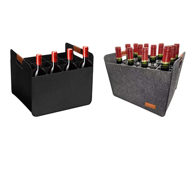 High quality 12 bottle portable foldable and detachable red wine gift bag, essential for weddings, camping, and picnics