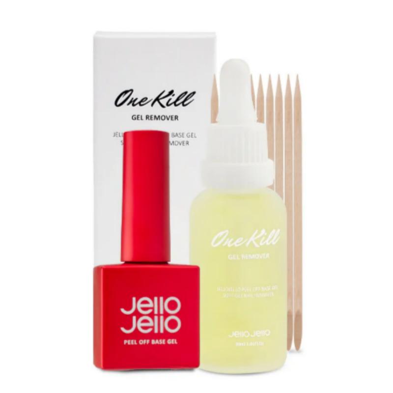 Jello Jello One Kill Remover 30ml + Peel Off Base Gel 10ml Set