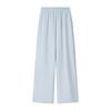 Light-Sensitive Oxygen Wear French Lazy Style Loose and Simple Pure Color Cotton and Linen Shirt + Straight-leg Loose Pants Two-piece Set