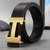 Klassieke Herenleren Riem, Business Casual Tailleband, Letter Trendy Mode Veelzijdige Gesp Riem, Vakantiecadeau