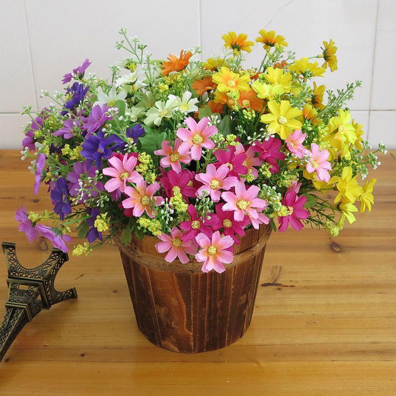 Stunning 28-head Artificial Chrysanthemum Daisy Bouquet For Weddings And Events