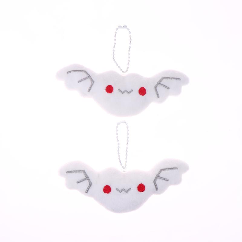 2ks Roztomilá plyšová netopýří klíčenka Halloween Mini plyšová panenka Přívěsek na tašku Vícebarevný Klíčový doplněk Dárek