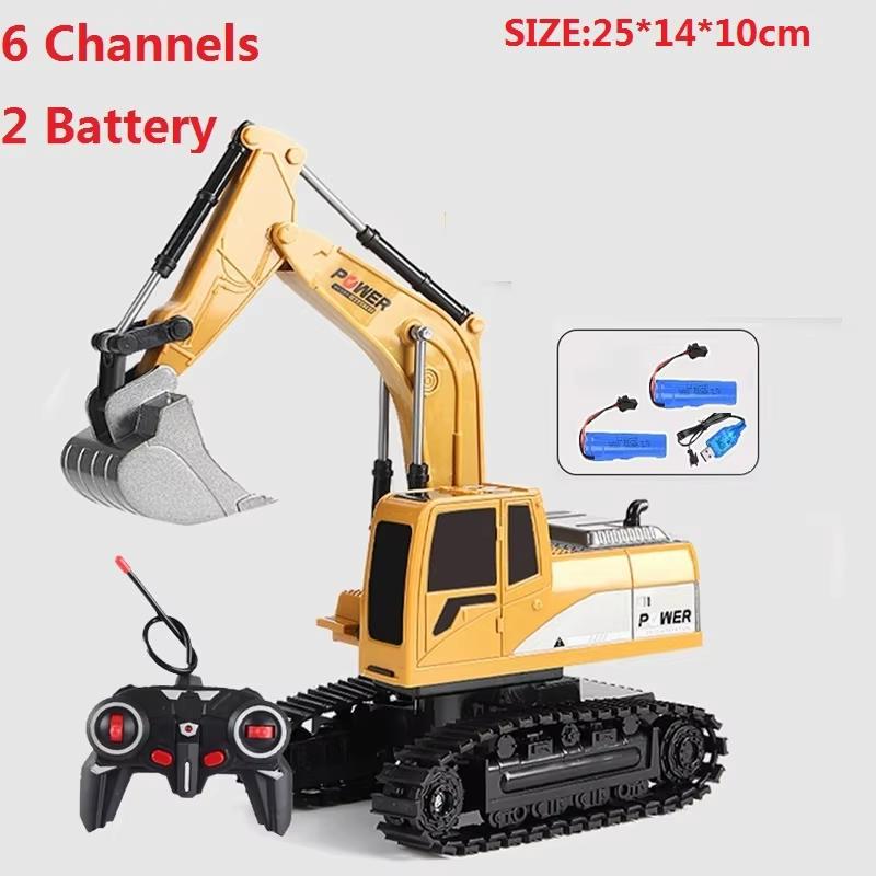 2.4G Excavator RC CAR Remote Control Engineering Dumper Vehicle Crawler Truck Bulldozer Toys for Boys Kids Excavator Gifts