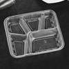 Yongduo 5-Compartment Disposable Meal Boxes (100 Sets)