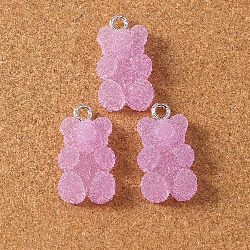 

20pcs 19*11mm Cute Gummy Bear Charm Pendants for Necklace Earrings DIY Jewelry Making Accessories Supplies