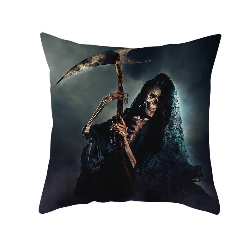 Sofa Cover Pillowcase Car Cushion Throw Home Decor Halloween Skull