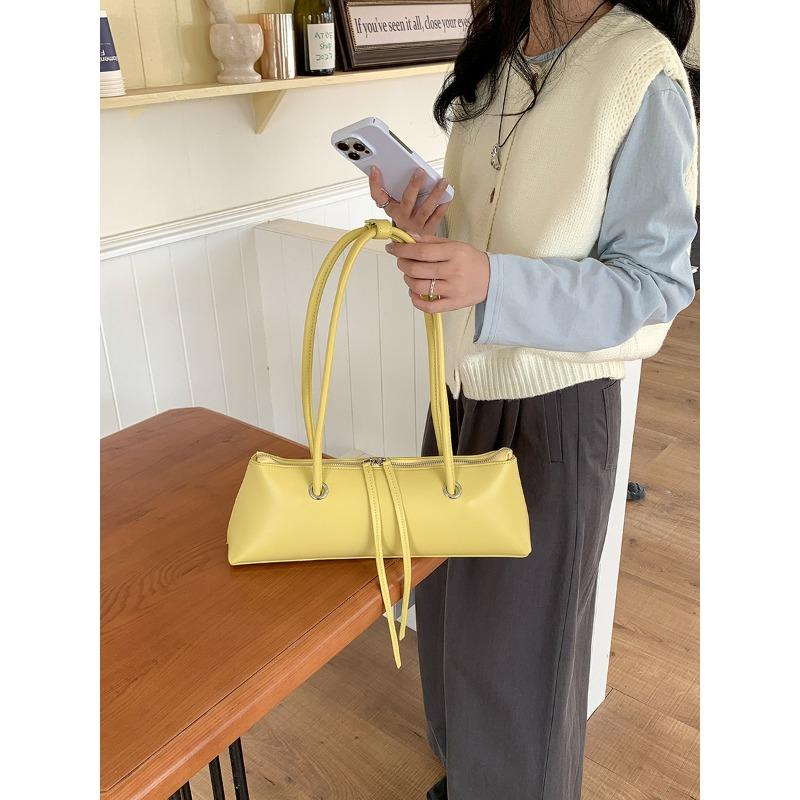 

Женская сумка через плечо, новая портативная сумка-багет высокого класса, застежка на шнурке, простая роскошная сумка под мышкой для женщин жёлтый