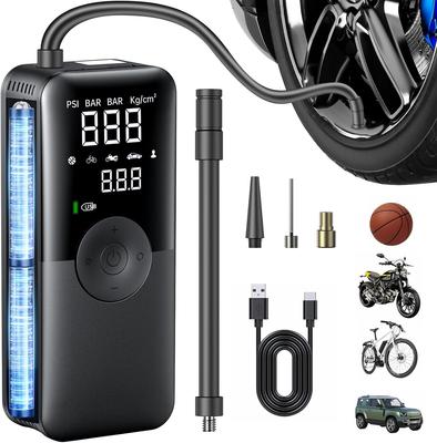 Portatīvais riepu piepūšamais sūknis, gaisa kompresors, ātrāka piepūšana, 150 PSI un 20000 mAh, bezvadu, portatīvais gaisa sūknis, precīzs spiediena LCD displejs un avārijas gaisma