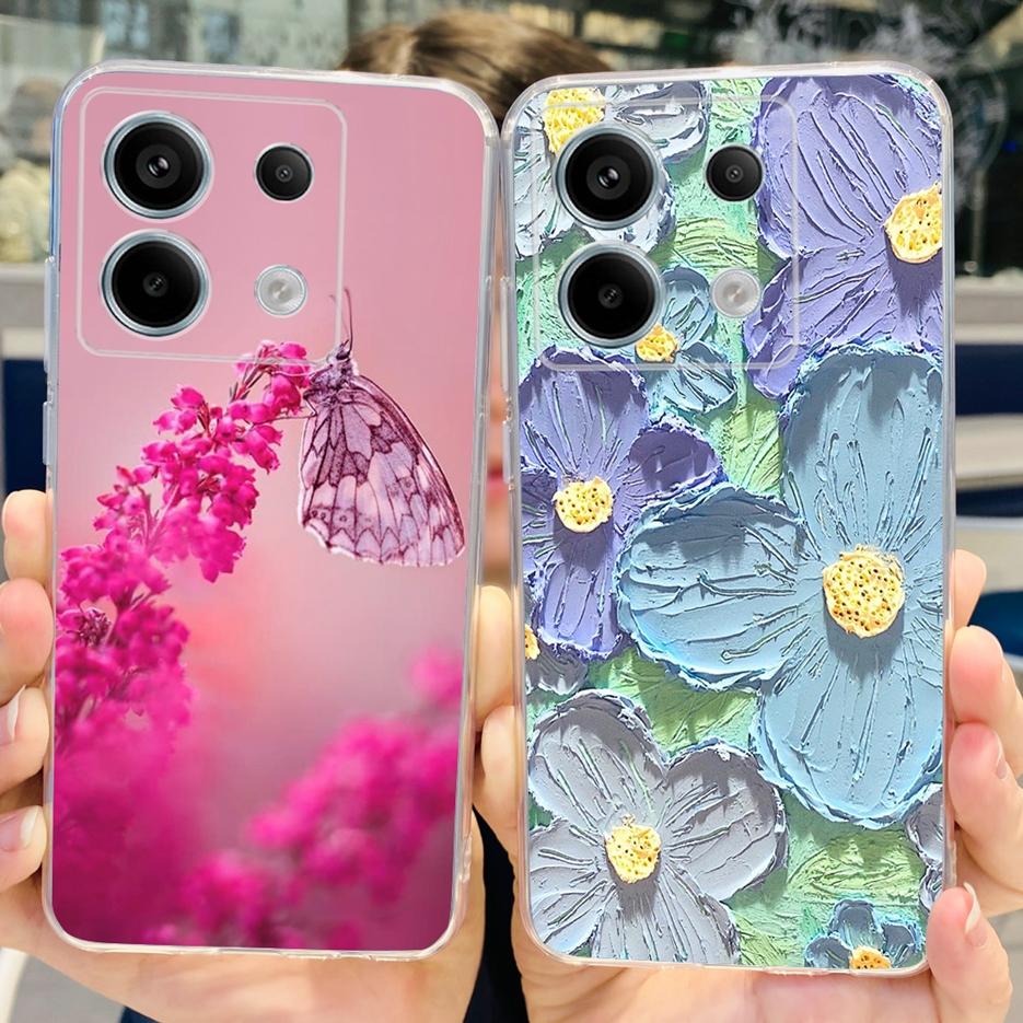 For Xiaomi Poco X6 5G Case Luxury Painted Cover Clear Silicone Phone Case For Xiaomi Poco X6 Pro PocoX6 X6Pro Soft Fundas Bumper