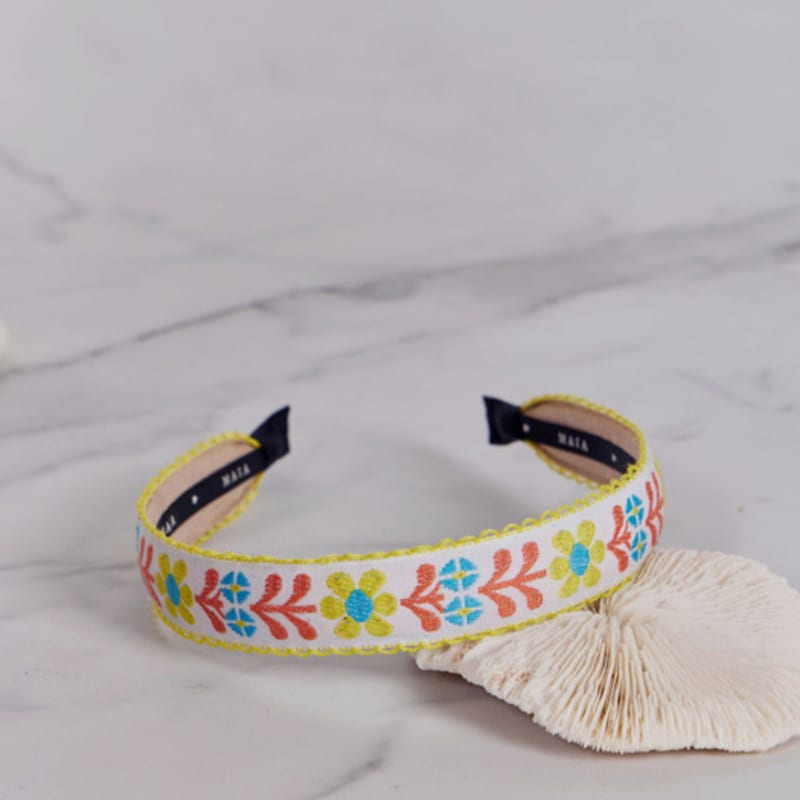 

МАЙЯ Повязка на голову с цветами P - Желтый Yellow