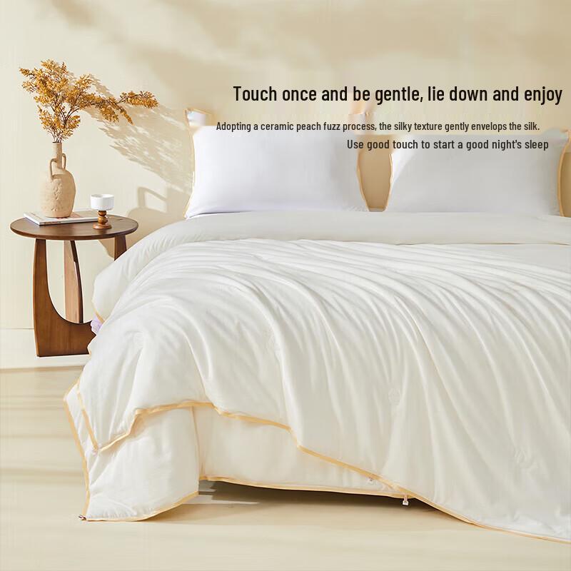 Mercury Cloud Fluttering Antibacterial Tussah Silk All-Season Duo Quilt