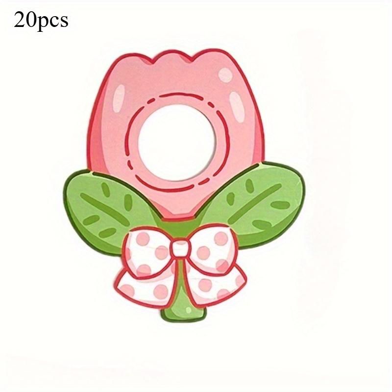 

Cute Cartoon Flower Lollipop Decoration Cards,Christmas Decorations Paper Inserts for Party Favors and Sweet Treats Presentation As size show