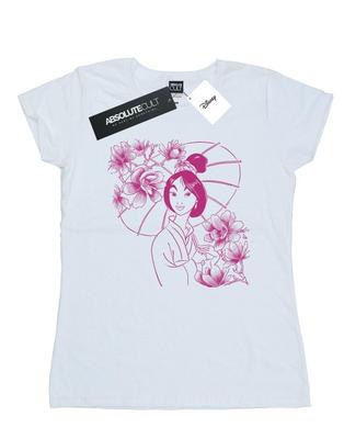 Womens/Ladies Mulan Mono Magnolia Cotton T-Shirt