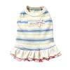 huaqianguhh Colorful Striped Dog Dress, Stretchy Sleeveless Outfit, Cute Ruffled Dress for Small Dogs Teddy Bichon Frise Party Wear