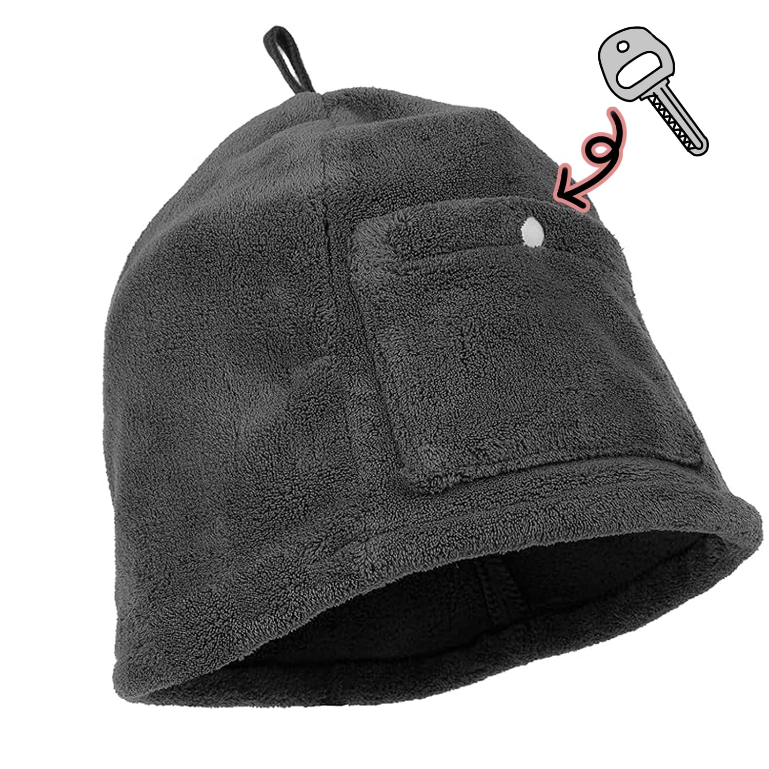 

Sauna Sauna with Prevents Hair Damage [JUNXINHENGFA] Hat, Accessories, Stylish, Men s & Women s, Pocket, Deep, Large, (Dark Gray)