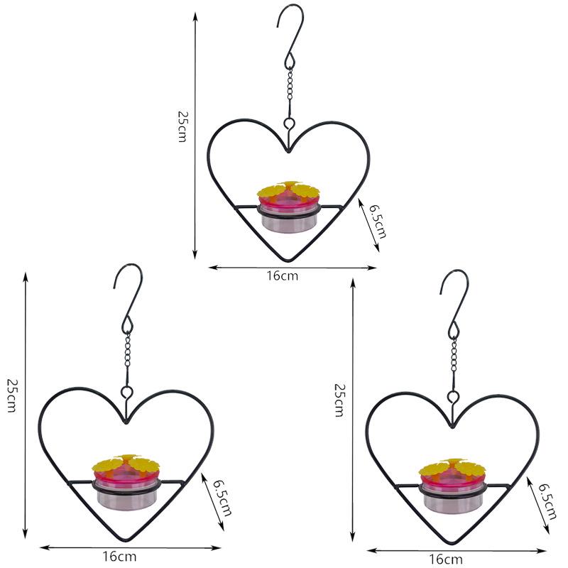 

Jixiangshuo Hummingbird Feeder: Metal and Plastic Hanging Feeder for Small Birds