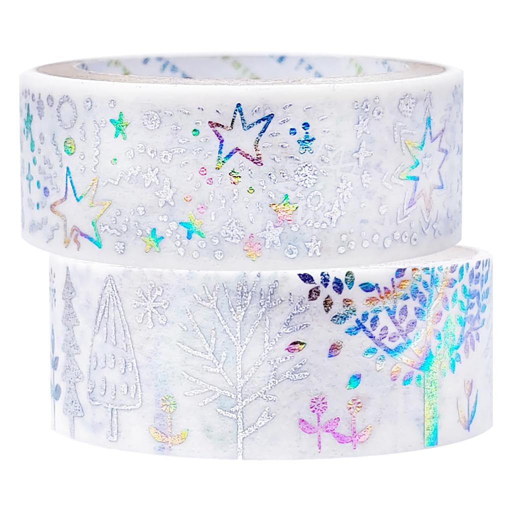 Foil Sparkling Masking Star Set of Shinzi 3m Roll Seal-do Japanese-made Two-Color Tape, Akari, 2, Hoshi, Trees, Star, Katoh, (ks-dt-20118)