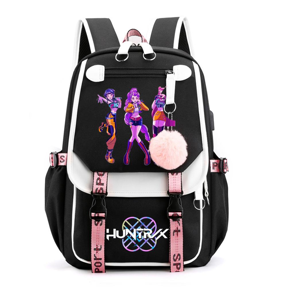 Anime Niedlicher Cartoon K-Pop Bedruckter Rucksack Schultasche für Teenager Schüler Mädchen Junge Bücherrucksack Große Kapazität Wasserdicht Reisetasche Kindergeschenk Rucksack