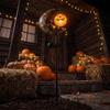Iron Black Cat Moon Ground Lamp Waterproof Solar Garden Light Auto On/Off for Outdoor Lawns Courtyards Yards Patio Pathway Halloween Decor